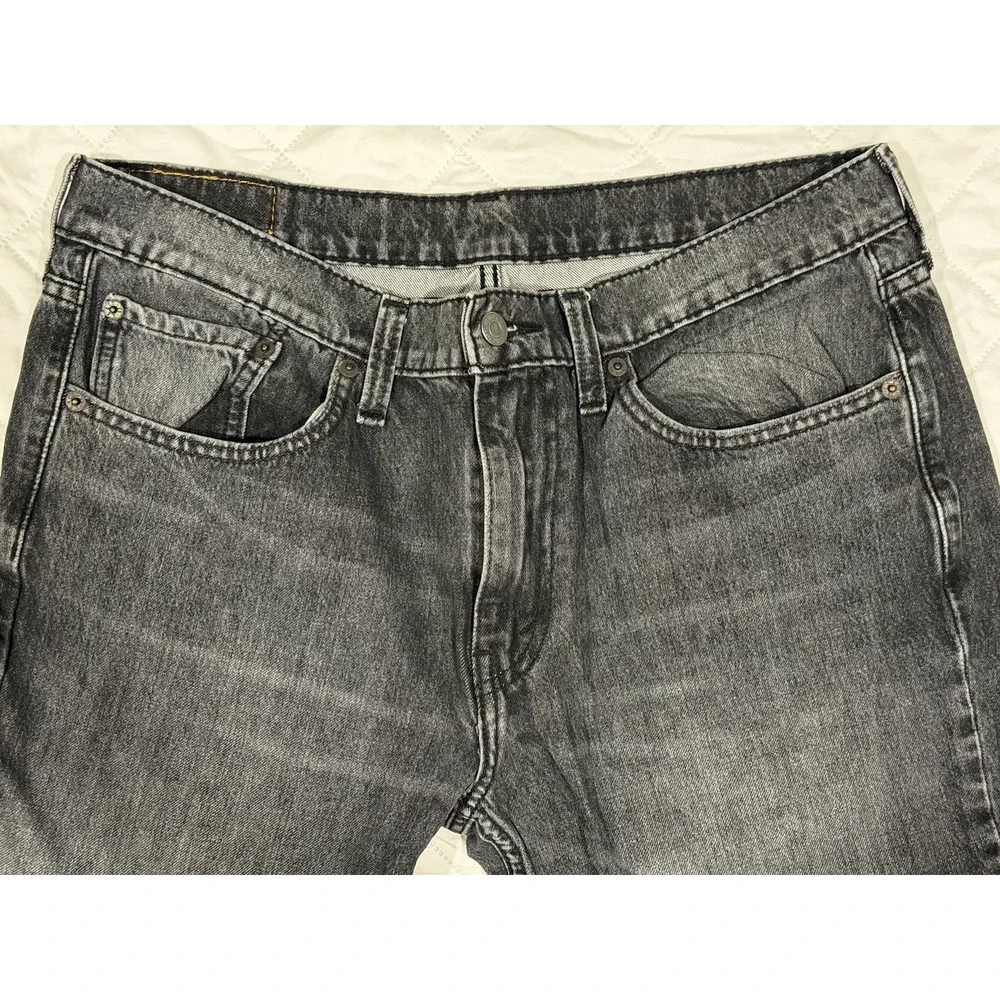 Levis 514 33X34 Actual 35X34 Grey Mens Jeans Stretch‎ Medium Wash
